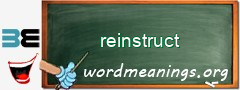 WordMeaning blackboard for reinstruct